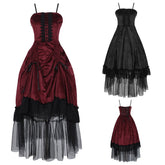 Gothic Dark Fantasy Vampire Duchess Cosplay Costume for Halloween Party Role Play - Coscosmos